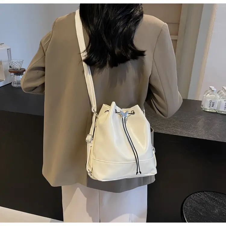 Women's Korean Style Brown Bucket Bag 2024 - Image 7