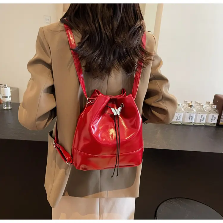 Women's Korean Style Brown Bucket Bag 2024 — feature 19