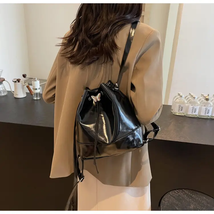 Women's Korean Style Brown Bucket Bag 2024 — feature 22