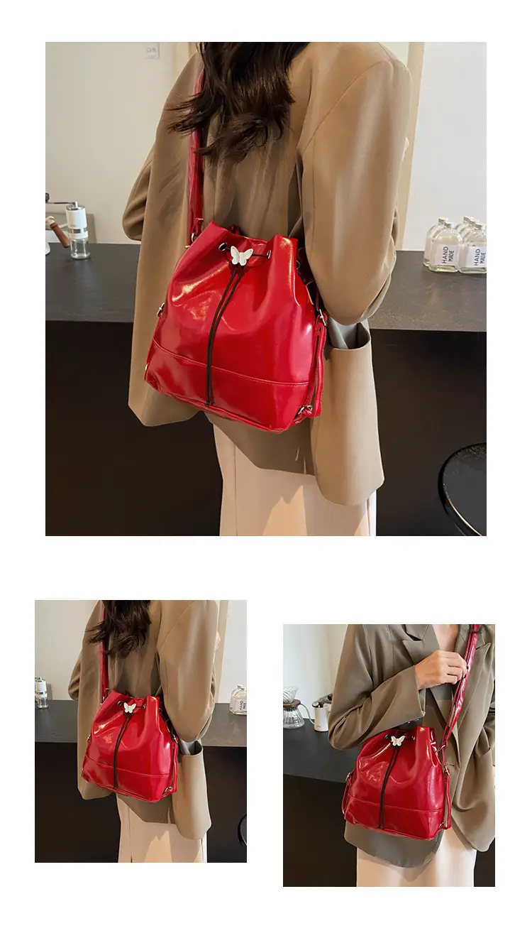 Women's Korean Style Brown Bucket Bag 2024 — feature 27