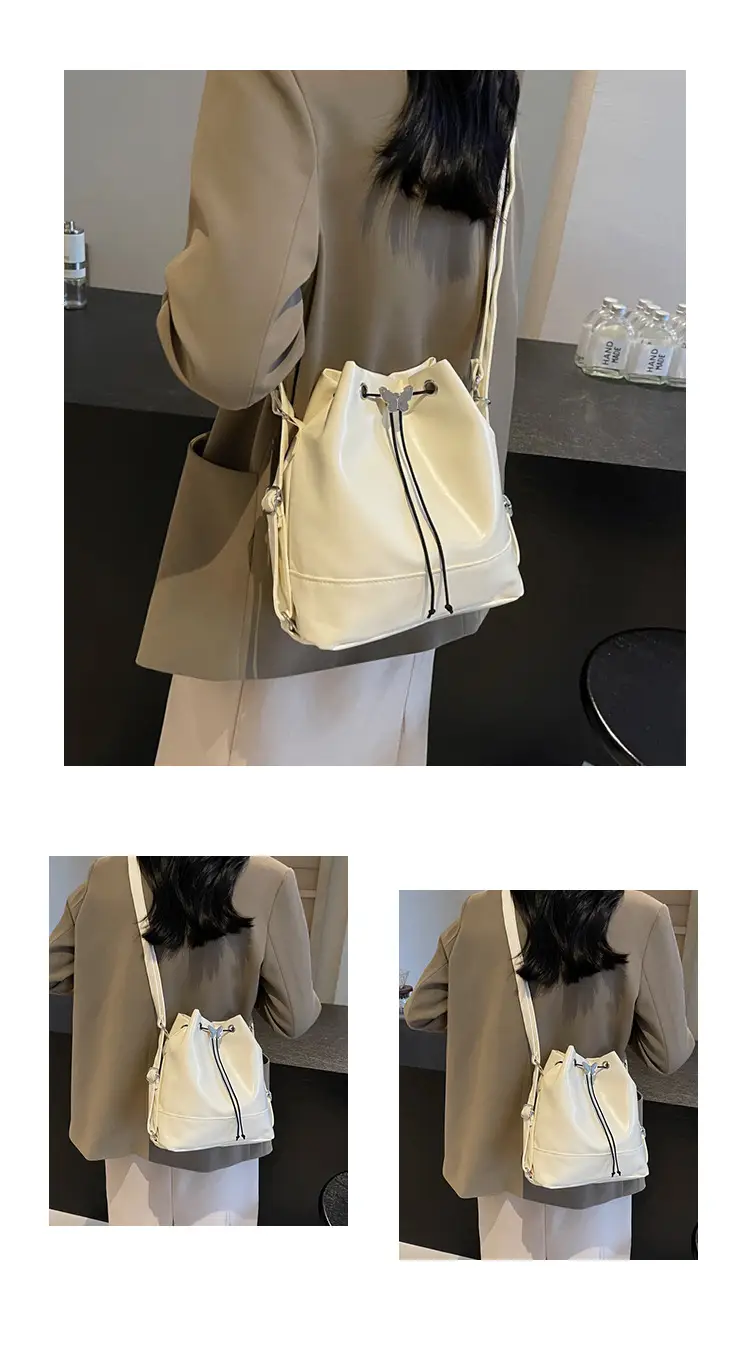 Women's Korean Style Brown Bucket Bag 2024 — feature 28