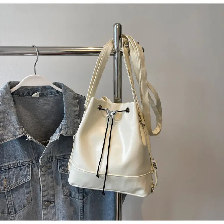 Women's Korean Style Brown Bucket Bag 2024 - Image 2