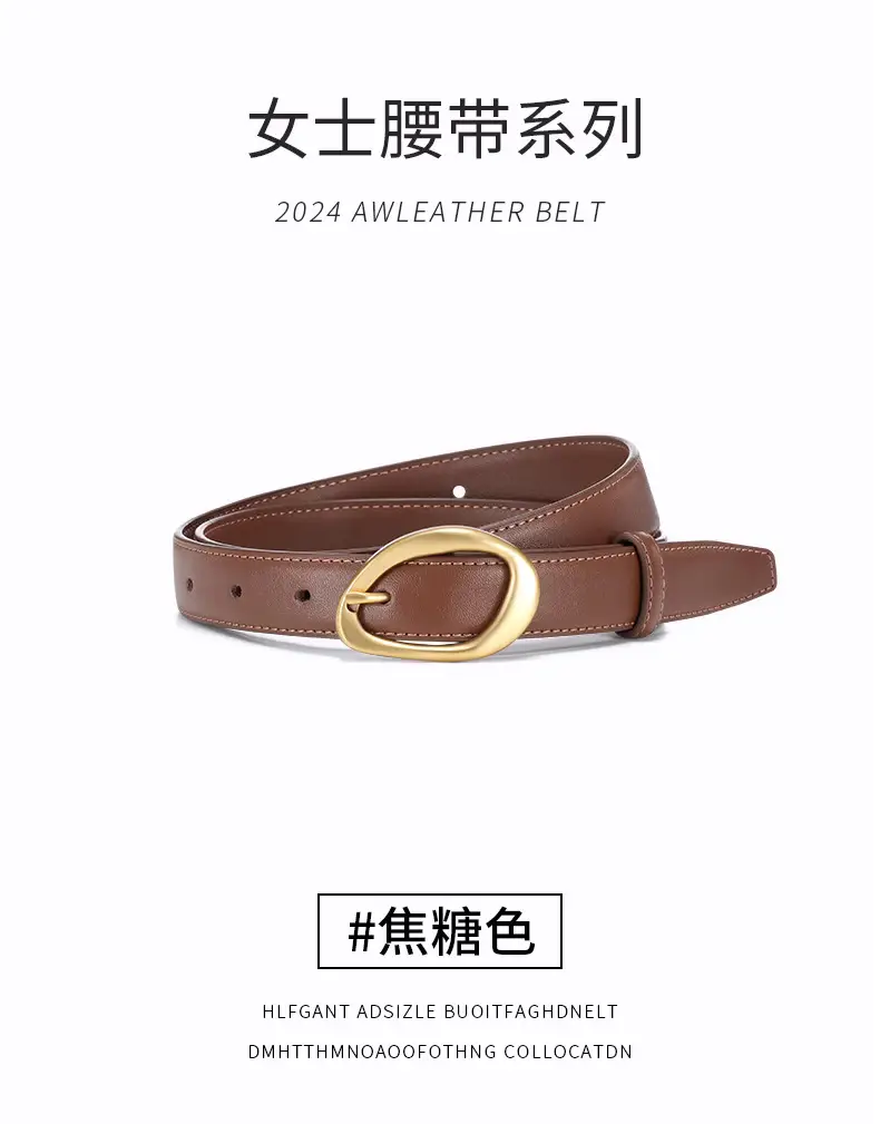 Women Leather Belt Rose Style 2026 Summer