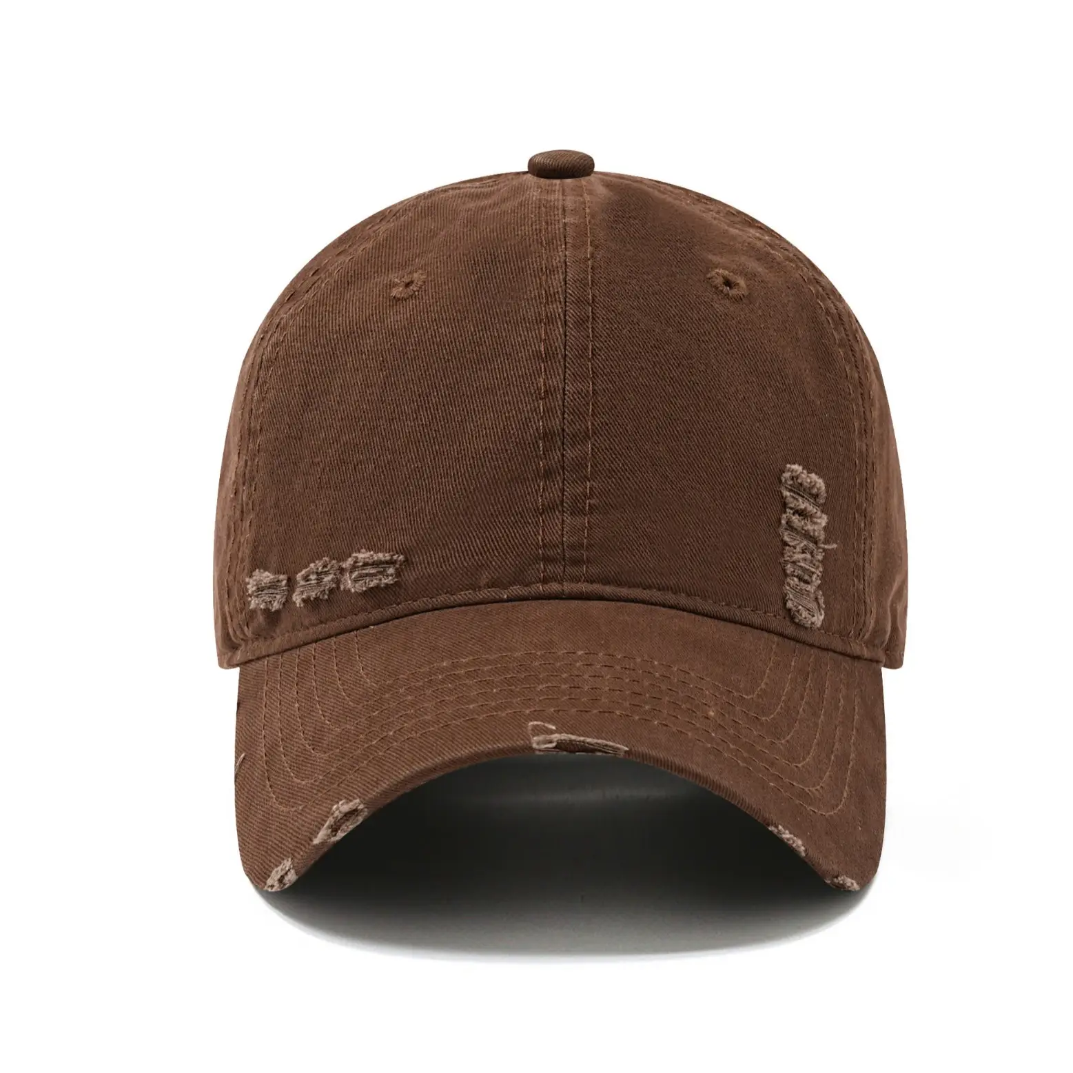 Maroon Washed Cotton Baseball Cap for Men - Image 10