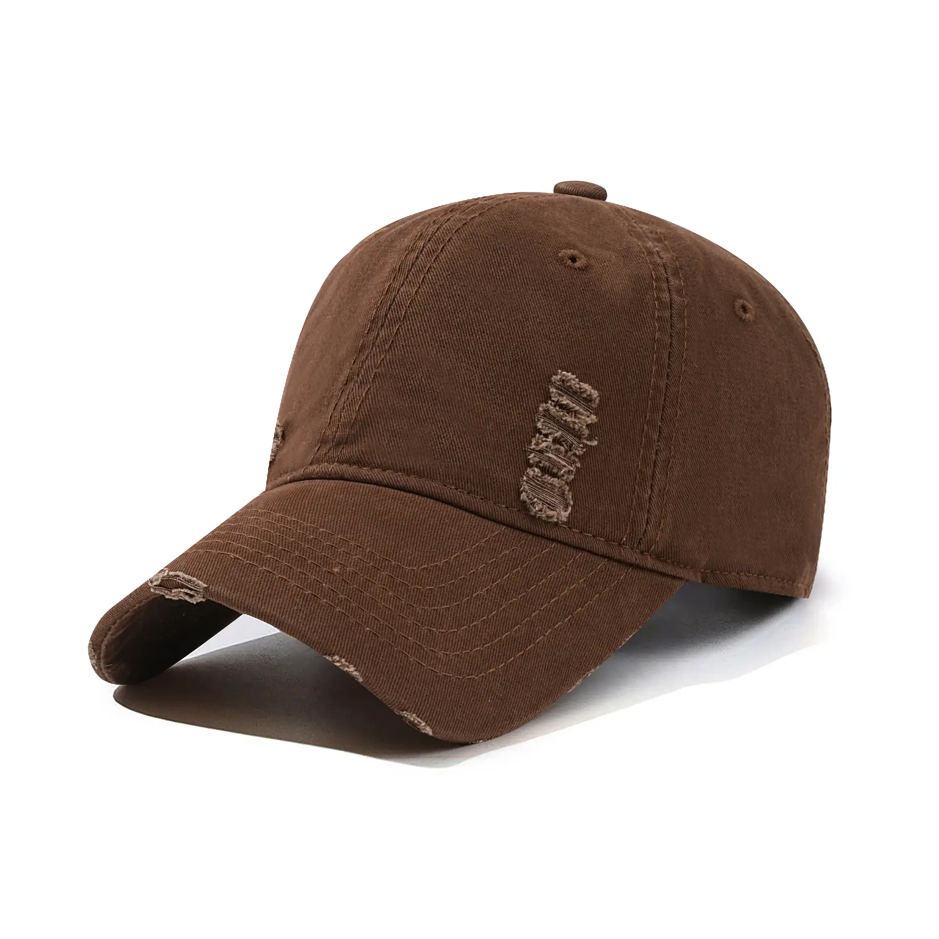Maroon Washed Cotton Baseball Cap for Men - Image 11