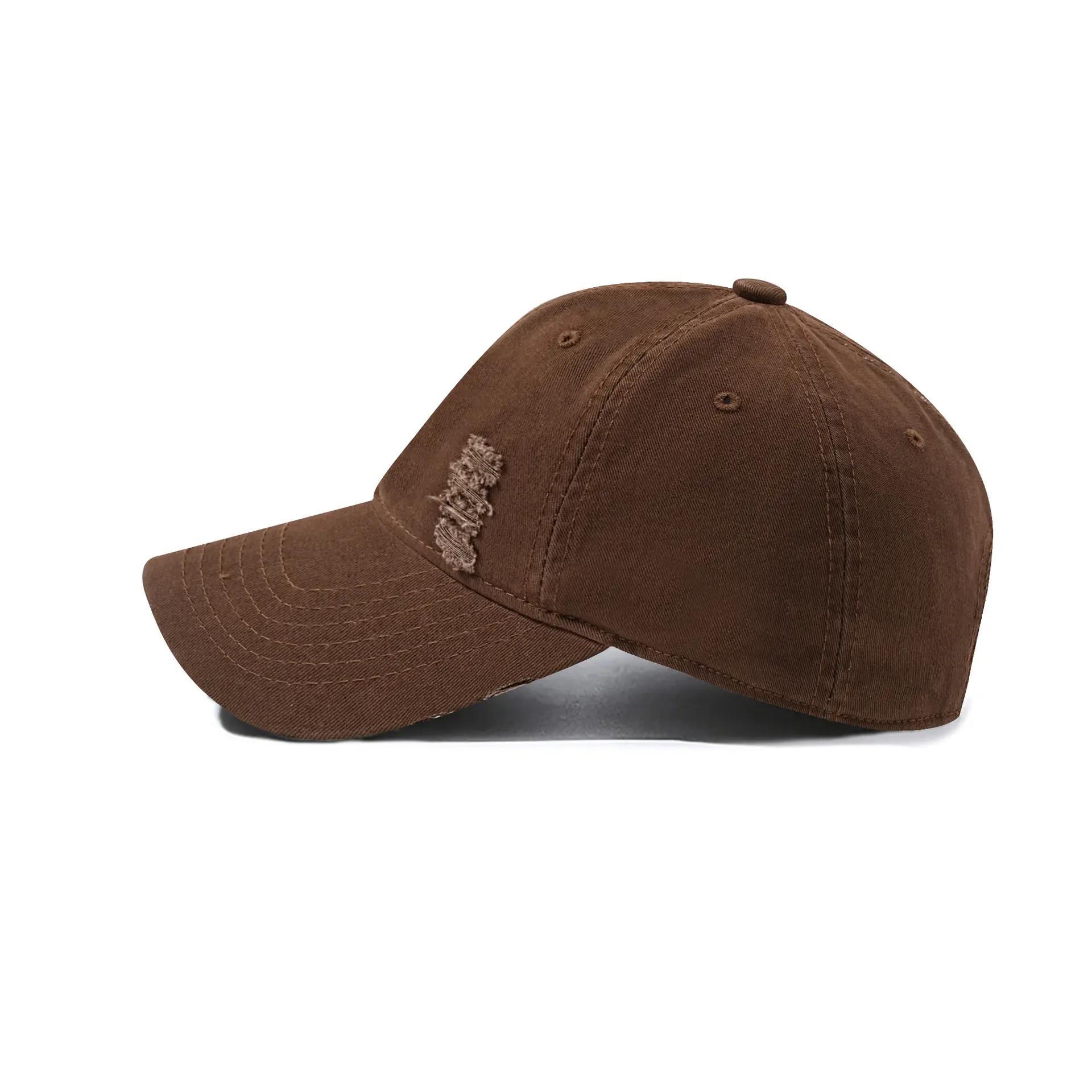 Maroon Washed Cotton Baseball Cap for Men - Image 12