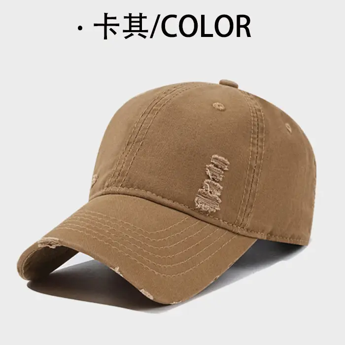 Maroon Washed Cotton Baseball Cap for Men - Image 4