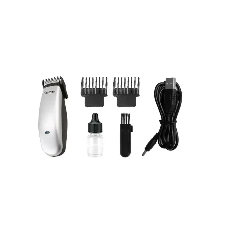 USB Rechargeable Mini Hair Clipper Electric Razor KM-666C - Image 2