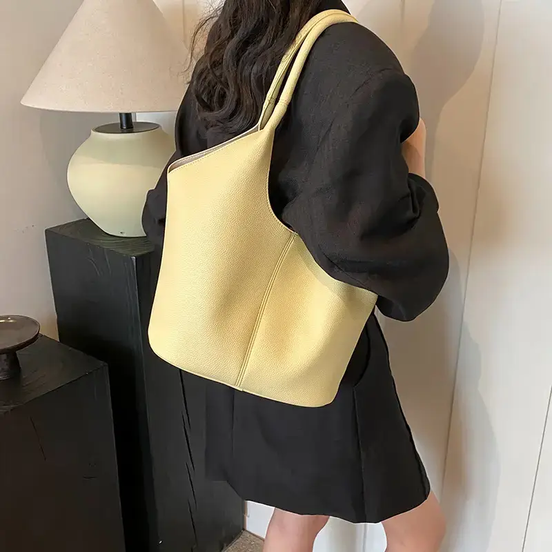 Women's Brown Bucket Bag 2024 Summer New Work Commuter - Image 8