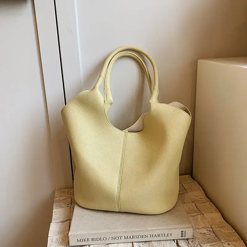 Women's Brown Bucket Bag 2024 Summer New Work Commuter - Image 3