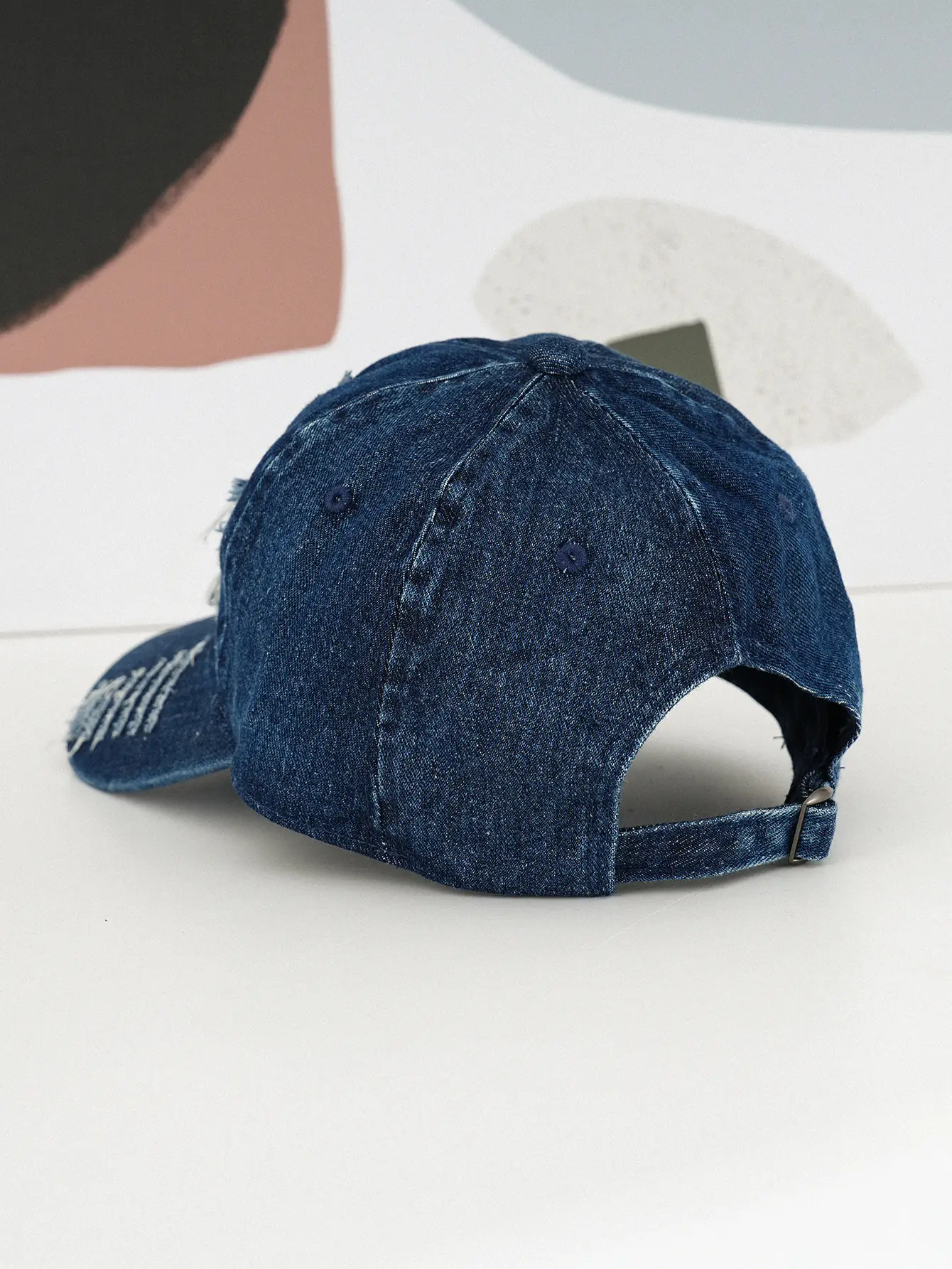 Vintage Distressed Wash Denim Cap for Men Women — feature 2