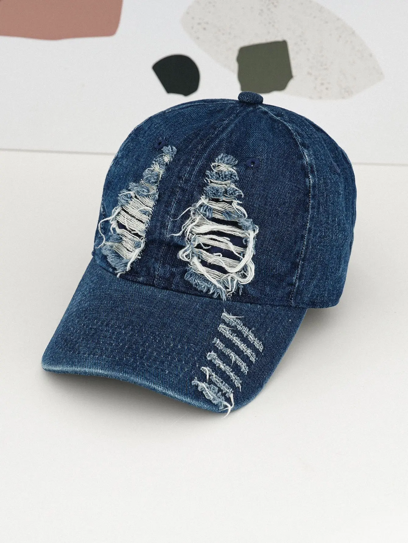 Vintage Distressed Wash Denim Cap for Men Women — feature 8