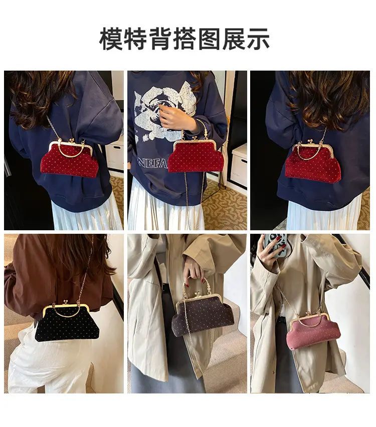 2024 Autumn Fashion Women's Handbags Black Red Maroon — feature 8