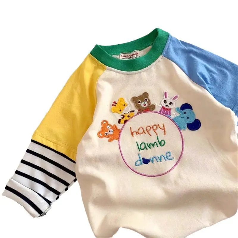 Little Bear Cartoon T-Shirt for Girls Cotton Autumn - Image 6