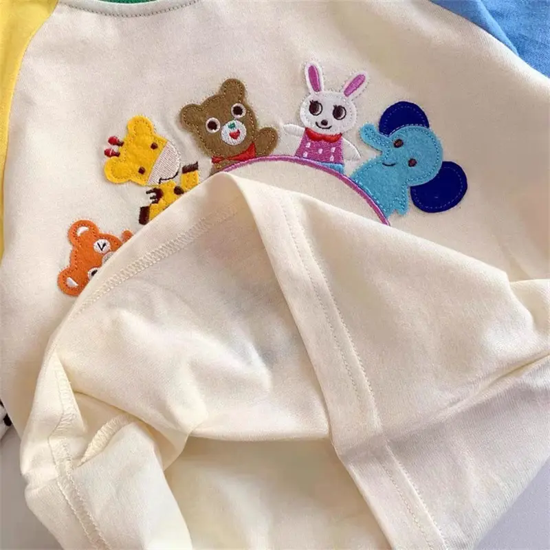Little Bear Cartoon T-Shirt for Girls Cotton Autumn — feature 13