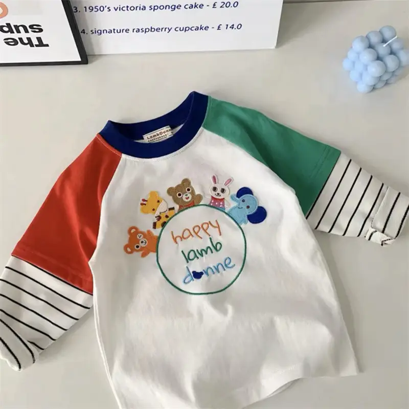 Little Bear Cartoon T-Shirt for Girls Cotton Autumn — feature 8