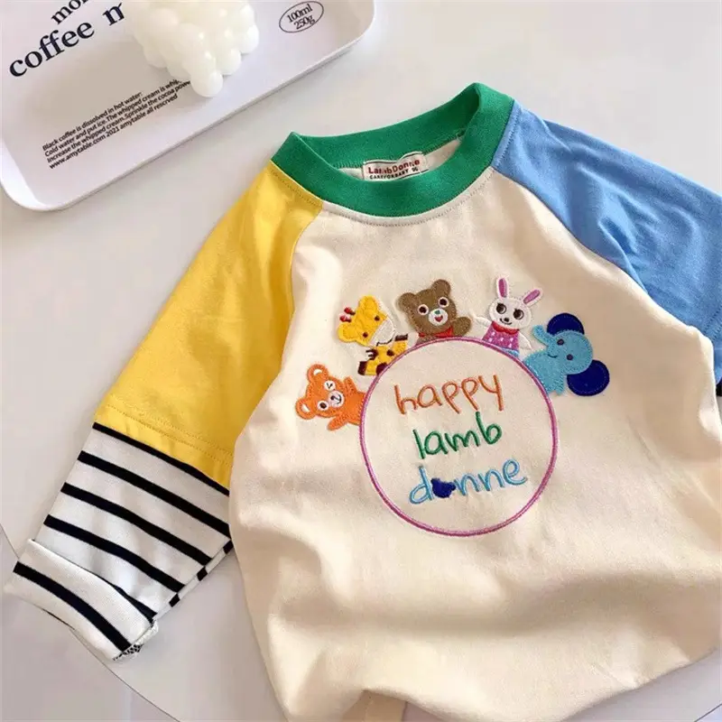Little Bear Cartoon T-Shirt for Girls Cotton Autumn — feature 9