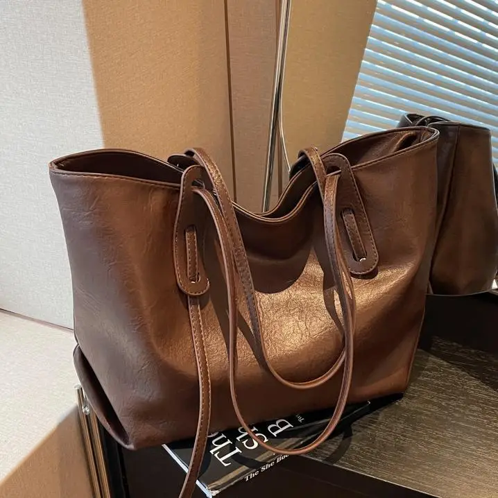 Trendy Brown Soft Shoulder Bag for Women 2026 - Image 6