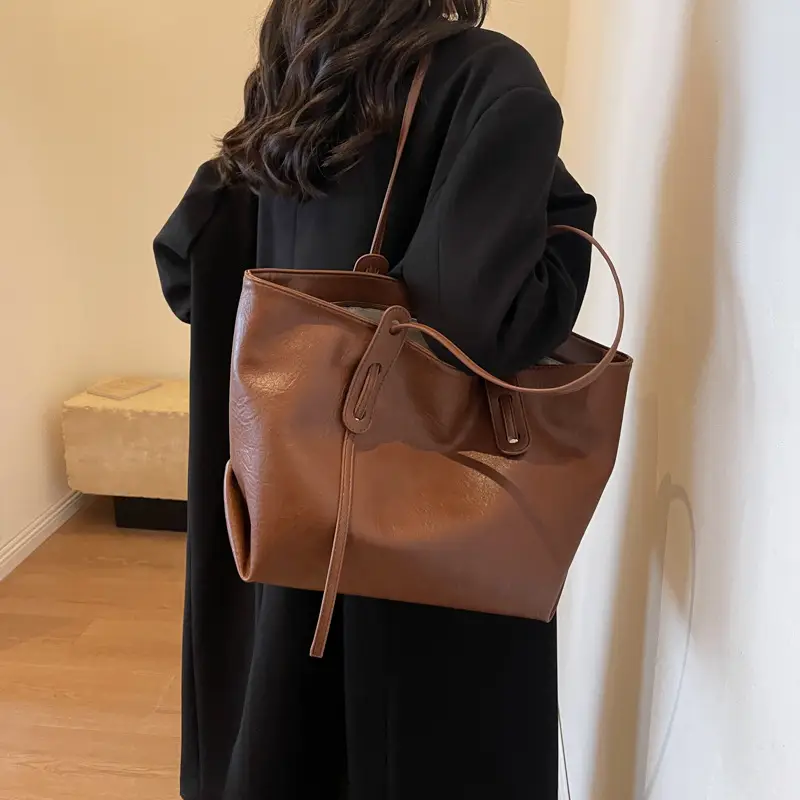 Trendy Brown Soft Shoulder Bag for Women 2026 - Image 3