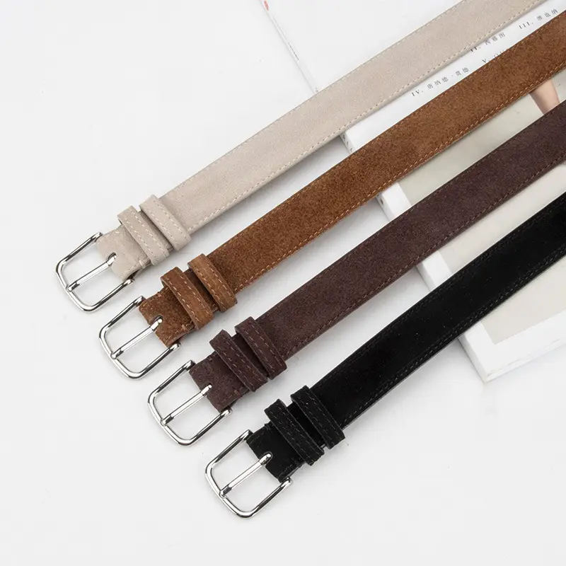 New Genuine Leather Women's Belt with Alloy Buckle
