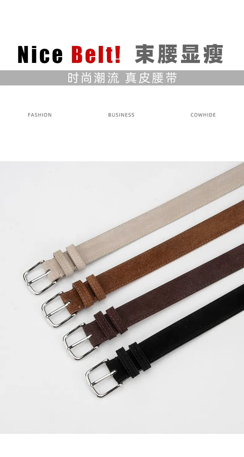 New Genuine Leather Women's Belt with Alloy Buckle — feature 3
