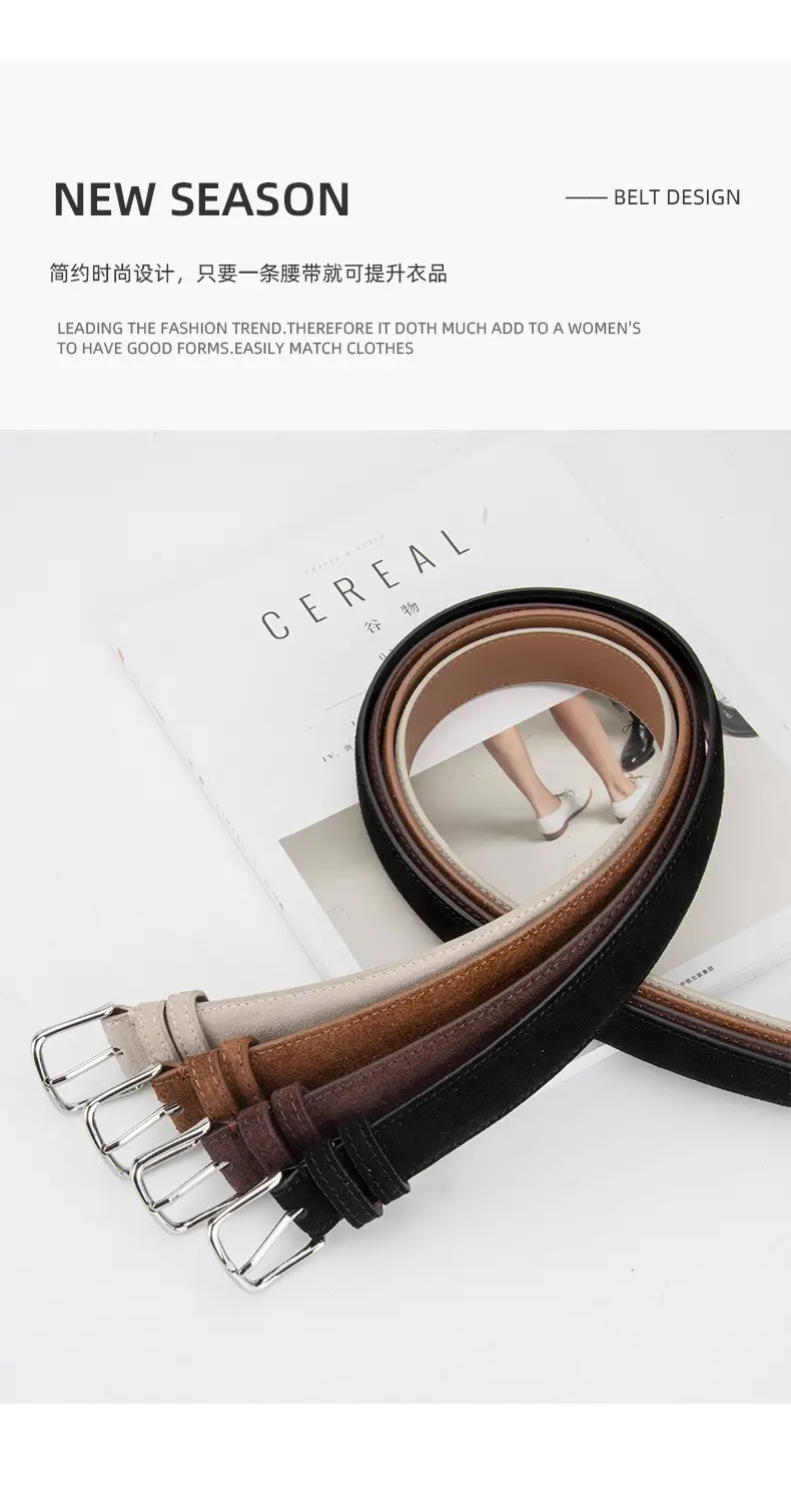 New Genuine Leather Women's Belt with Alloy Buckle — feature 4
