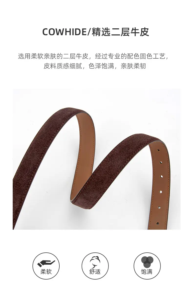 New Genuine Leather Women's Belt with Alloy Buckle — feature 5