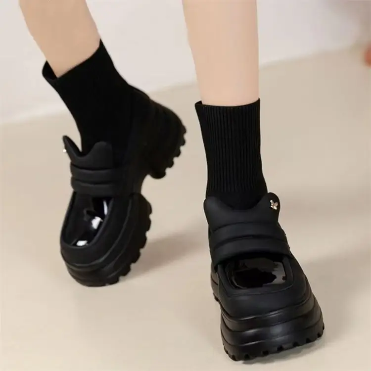 Women Black Platform Heels 2024 Comfortable Stacked Sole — feature 10