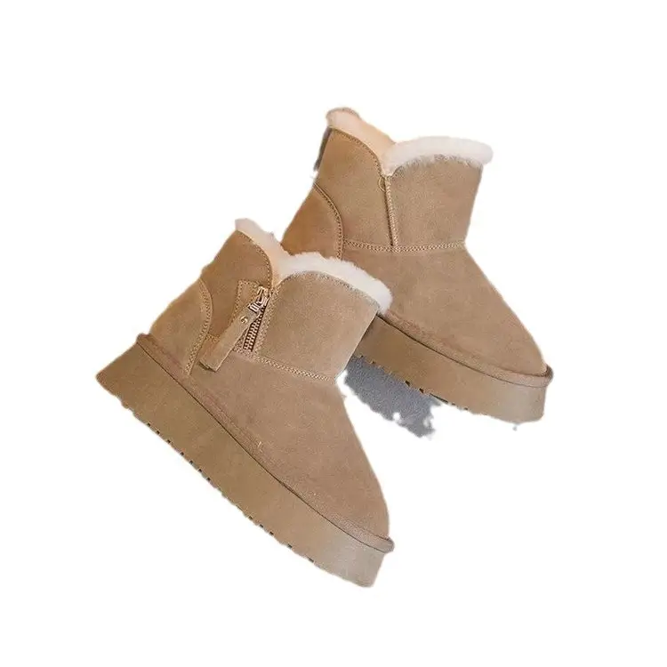 2024 winter new thick-soled snow boots women's cold-proof warm waterproof non-slip fleece-lined thick cotton shoes winter shoes - Image 8