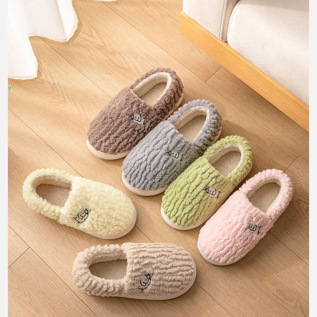 Cotton Slippers Women's Autumn and Winter Bag 2024 New Moon Indoor Home Thick fleece-lined Warm Soft Cotton Shoes for Men — feature 22