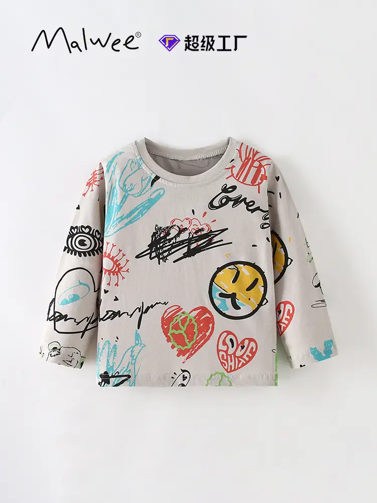 Malwee Boys Autumn T-Shirt with Handmade Design - Image 2