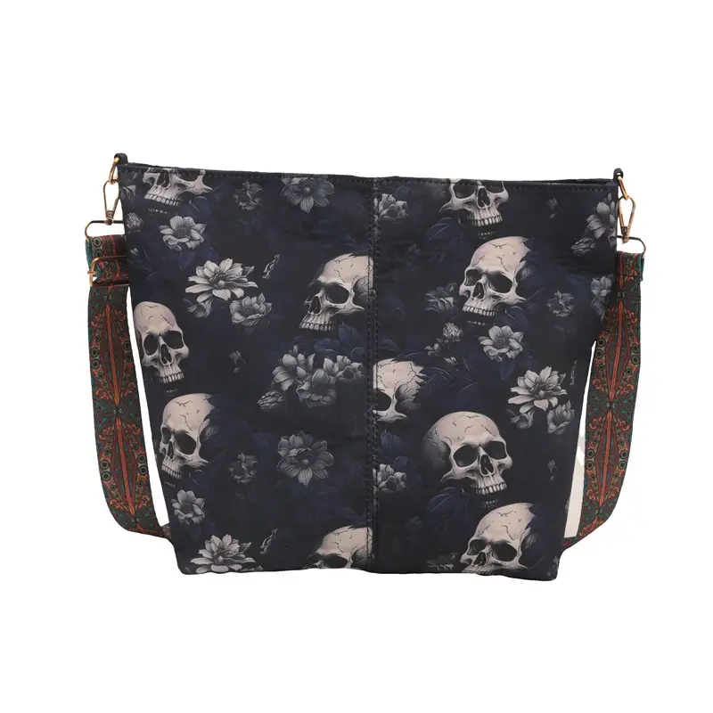 Navy Blue Skull Crossbody Bag Large Capacity - Image 6