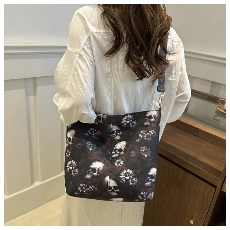 Navy Blue Skull Crossbody Bag Large Capacity — feature 16
