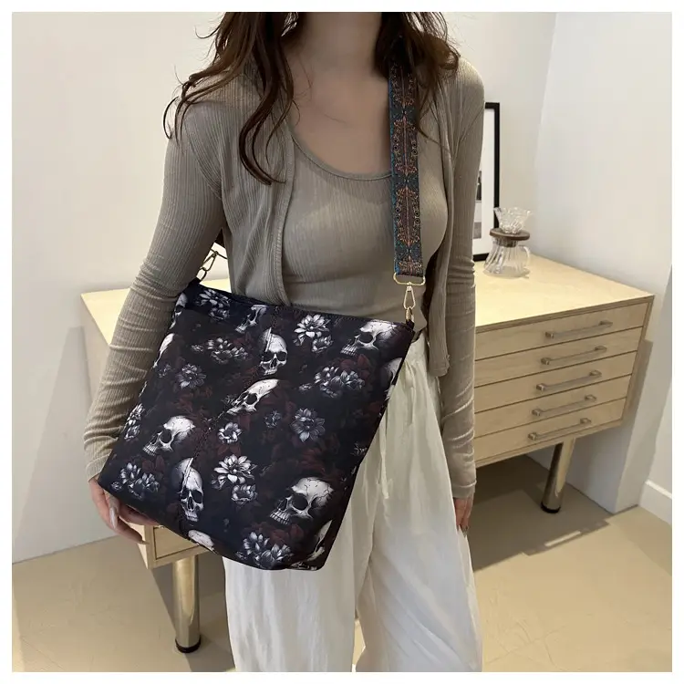 Navy Blue Skull Crossbody Bag Large Capacity — feature 19