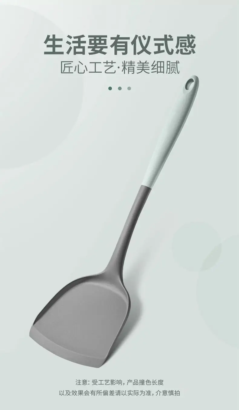 Household Silicone Spatula, Two-Tone Silicone Cooking Spatula, Kitchen Cooking Spoon, High-Temperature Resistant Spatula Set Wholesale — feature 4