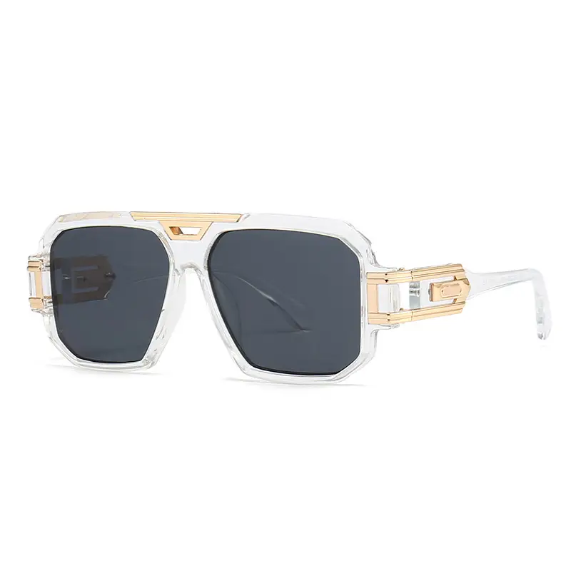 2024 Men Sunglasses Gold Gradient Large Frame