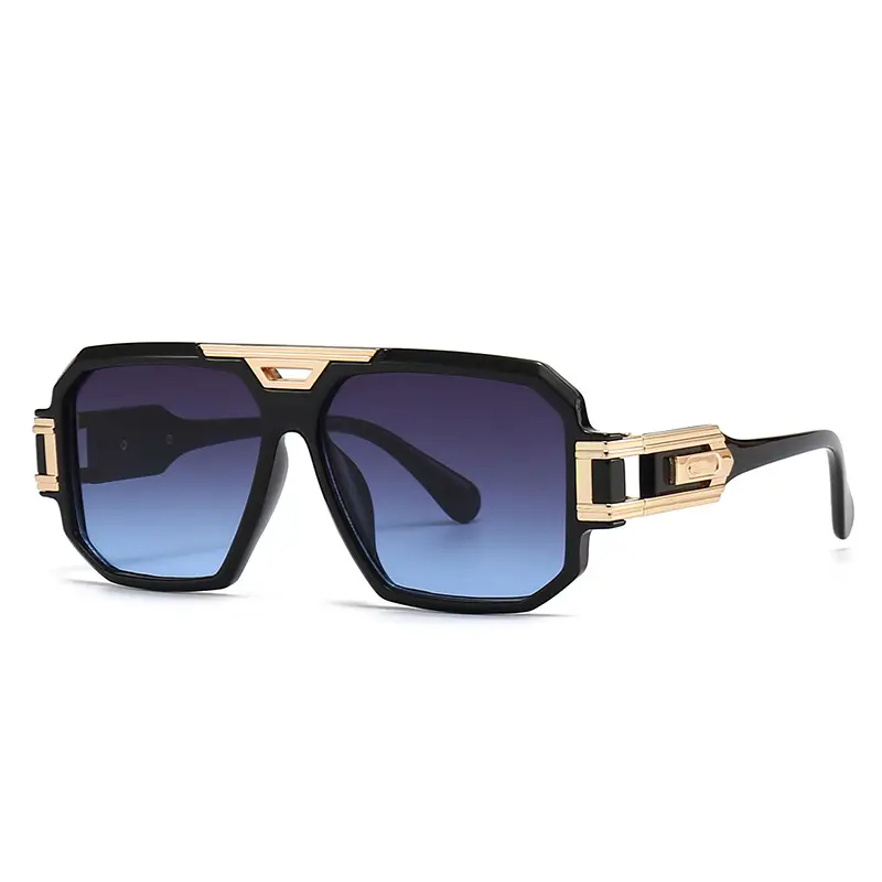 2024 Men Sunglasses Gold Gradient Large Frame