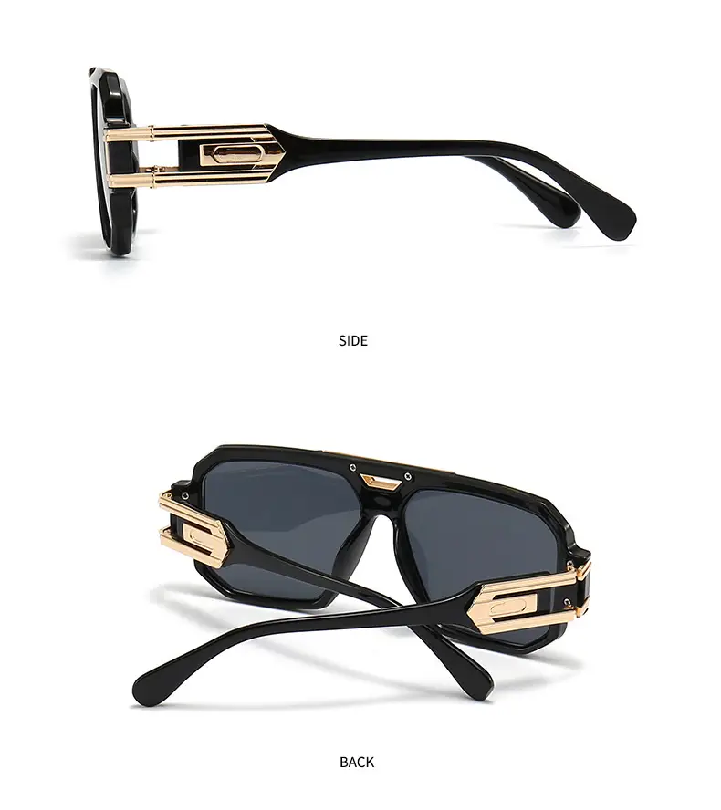 2024 Men Sunglasses Gold Gradient Large Frame — feature 6