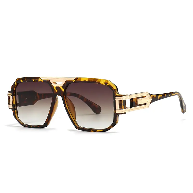 2024 Men Sunglasses Gold Gradient Large Frame