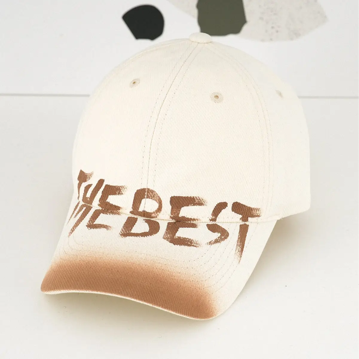 Men Women Printed Gradient Letter Graffiti Cap - Image 6