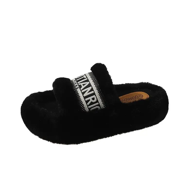 2025 New Autumn and Winter Indoor and Outdoor Home Furry Slippers for Women, Thick-Soled, Non-Slip, Comfortable, Trendy, Casual, Versatile Furry Slippers - Image 8