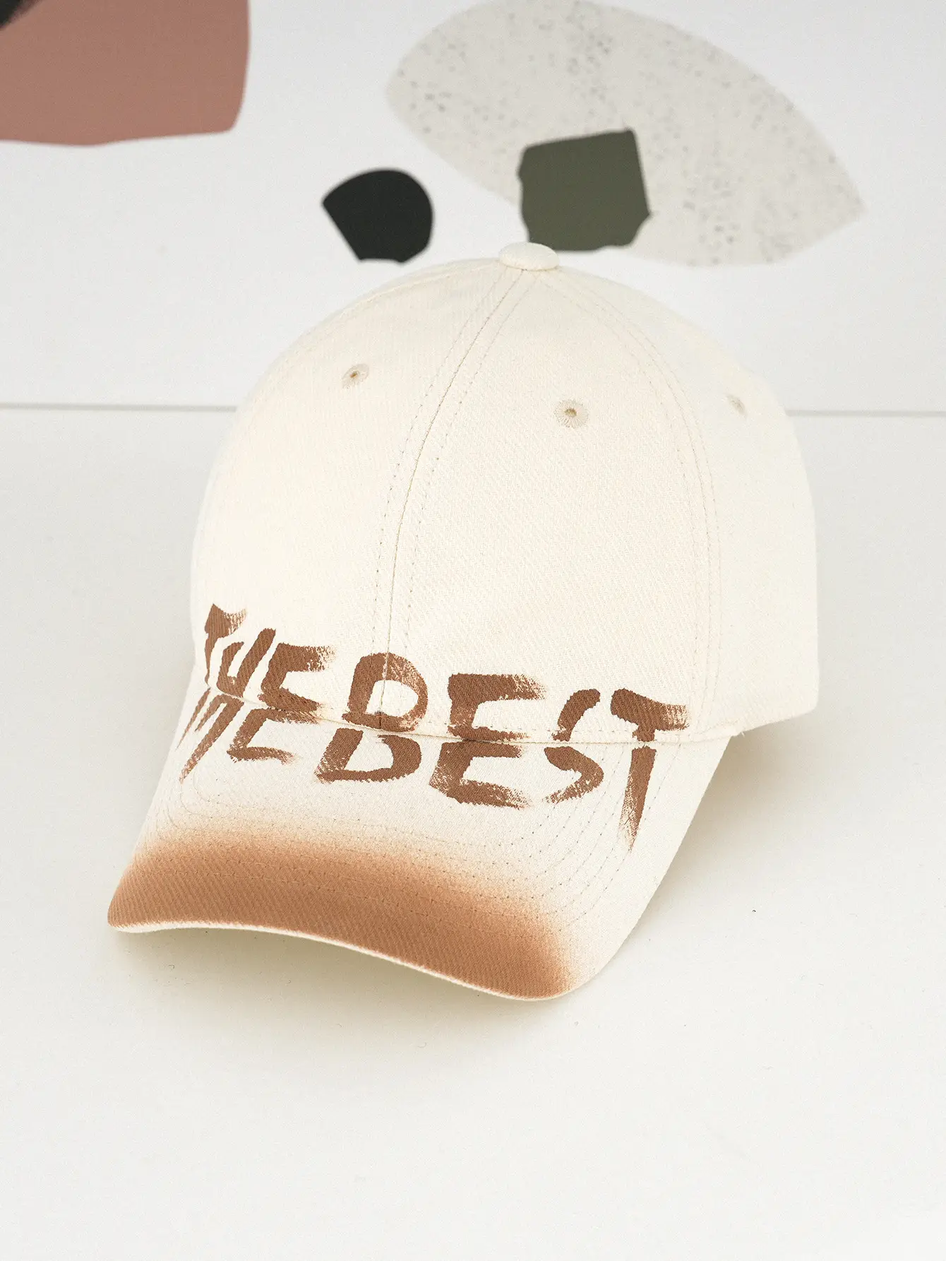 Men Women Printed Gradient Graffiti Cap Brown — feature 2