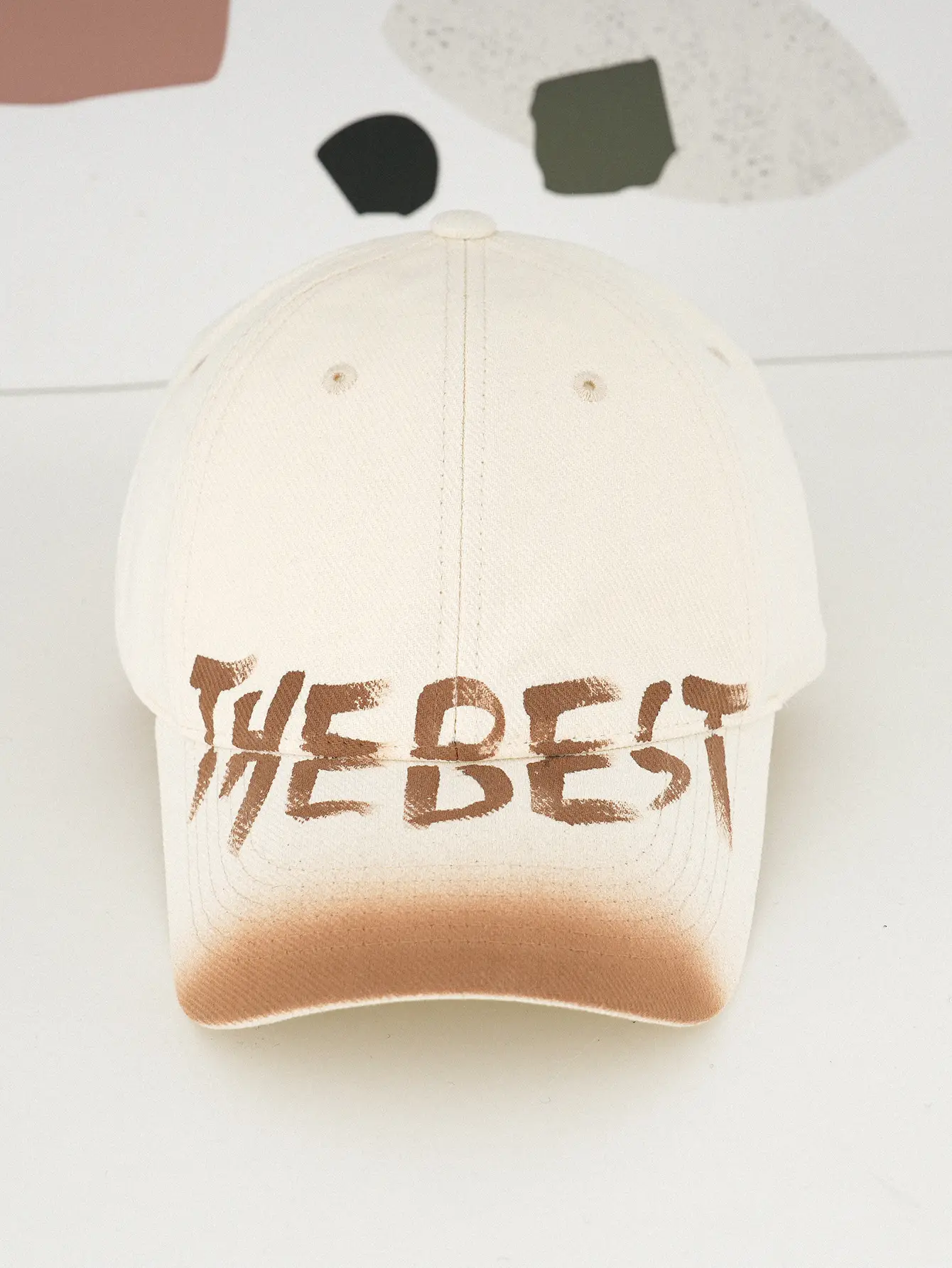 Men Women Printed Gradient Graffiti Cap Brown — feature 3