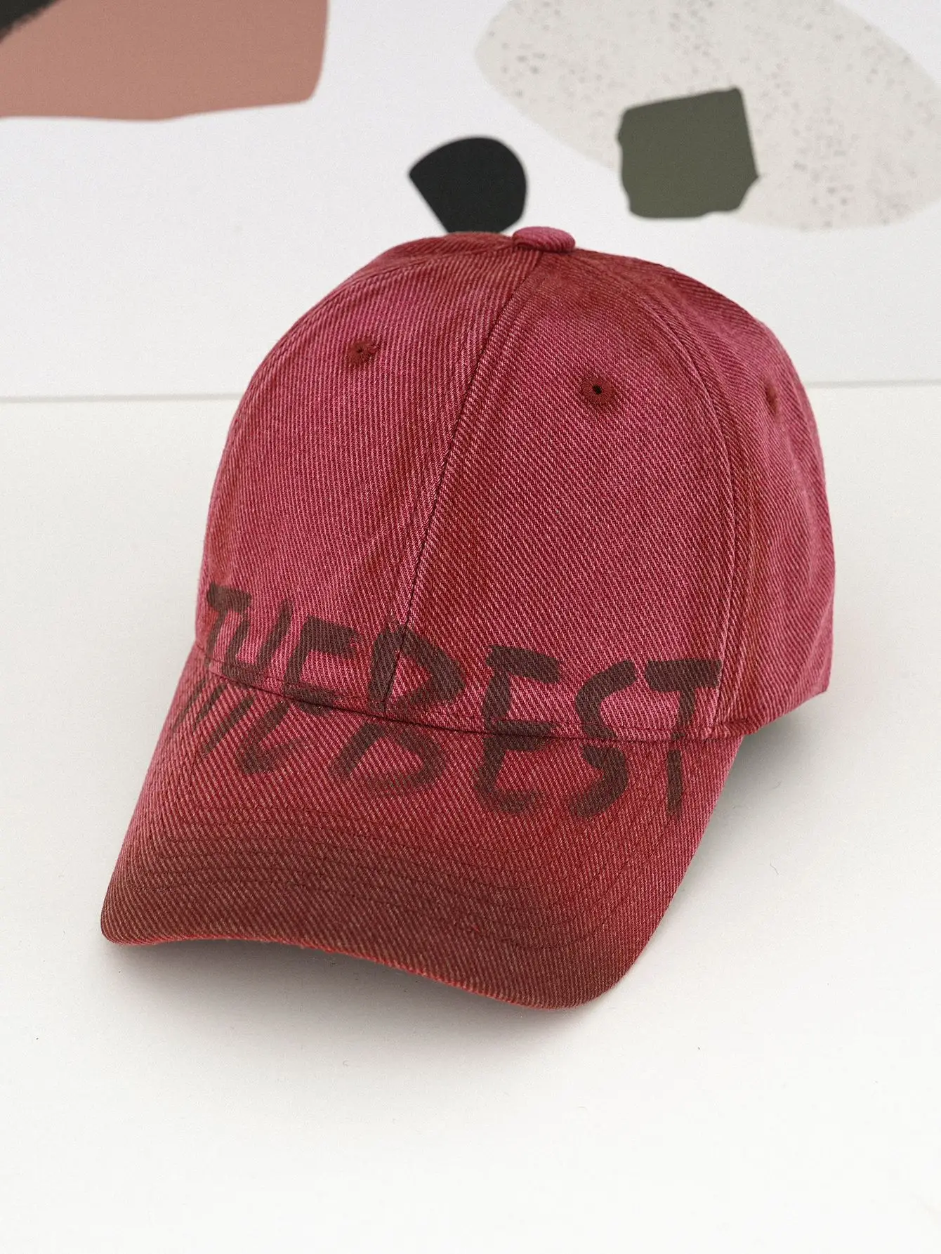 Men Women Printed Gradient Graffiti Cap Brown — feature 8
