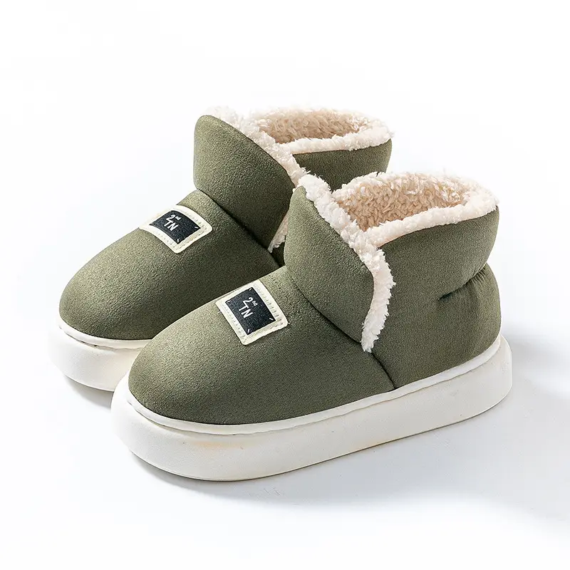 Women's Snow Boots, Cotton Slippers for Autumn and Winter, Closed Heel, Thick Sole, Comfortable and Warm, Plush-Lined, Versatile Maternity Shoes - Image 2