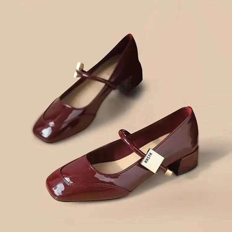 Vintage Mary Elegant Chanel Style Small Leather Shoes Women's Shallow Mouth 2024 New Evening Style French Fashionable Lightweight Single-layer Shoes for Women — feature 17