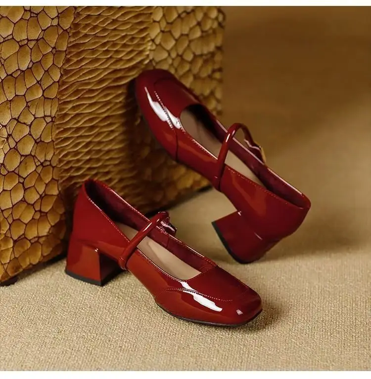 Vintage Mary Elegant Chanel Style Small Leather Shoes Women's Shallow Mouth 2024 New Evening Style French Fashionable Lightweight Single-layer Shoes for Women — feature 7