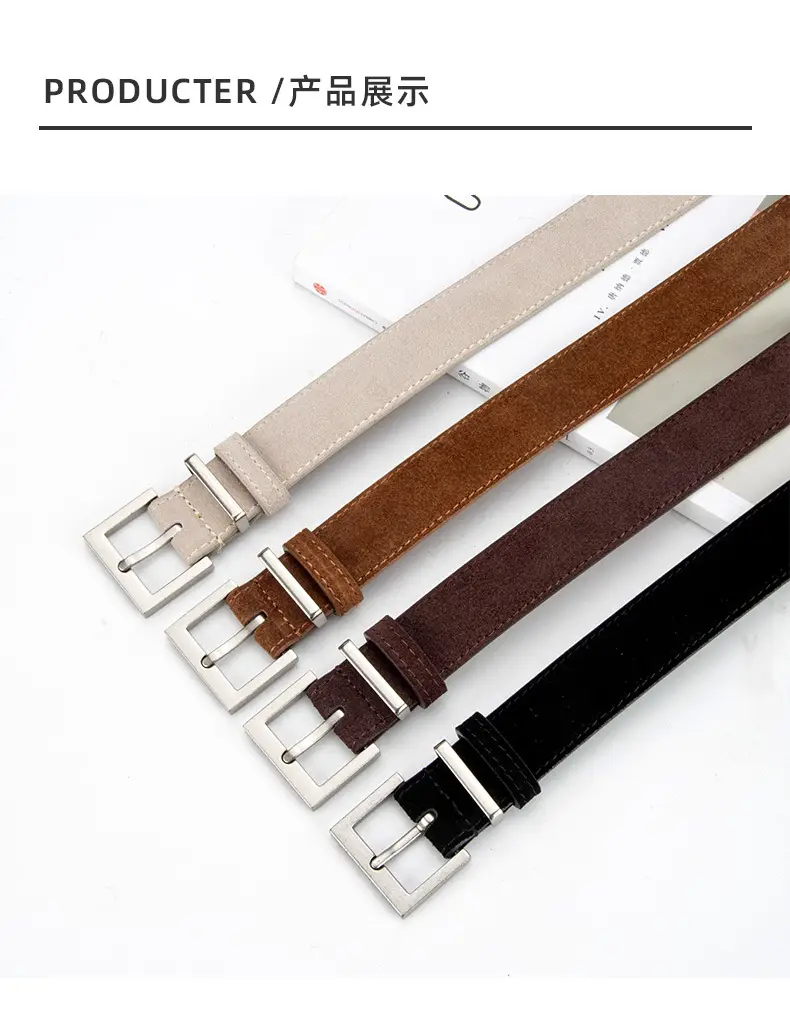 Women Cross-border Frosted Anti-velvet Pin Buckle Belt for Jeans Skirt โ feature 9
