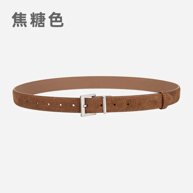 Women Cross-border Frosted Anti-velvet Pin Buckle Belt for Jeans Skirt - Image 2
