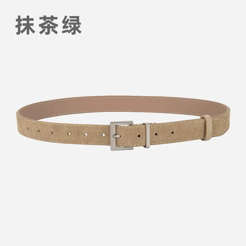 Women Cross-border Frosted Anti-velvet Pin Buckle Belt for Jeans Skirt - Image 5